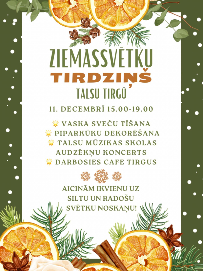 Ziemassvētku tirdziņa afiša