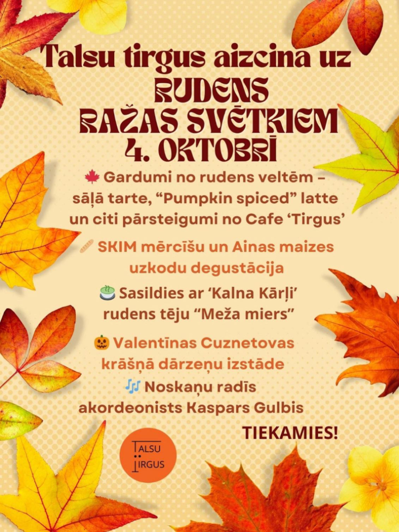 Rudens ražas svētku Talsos afiša