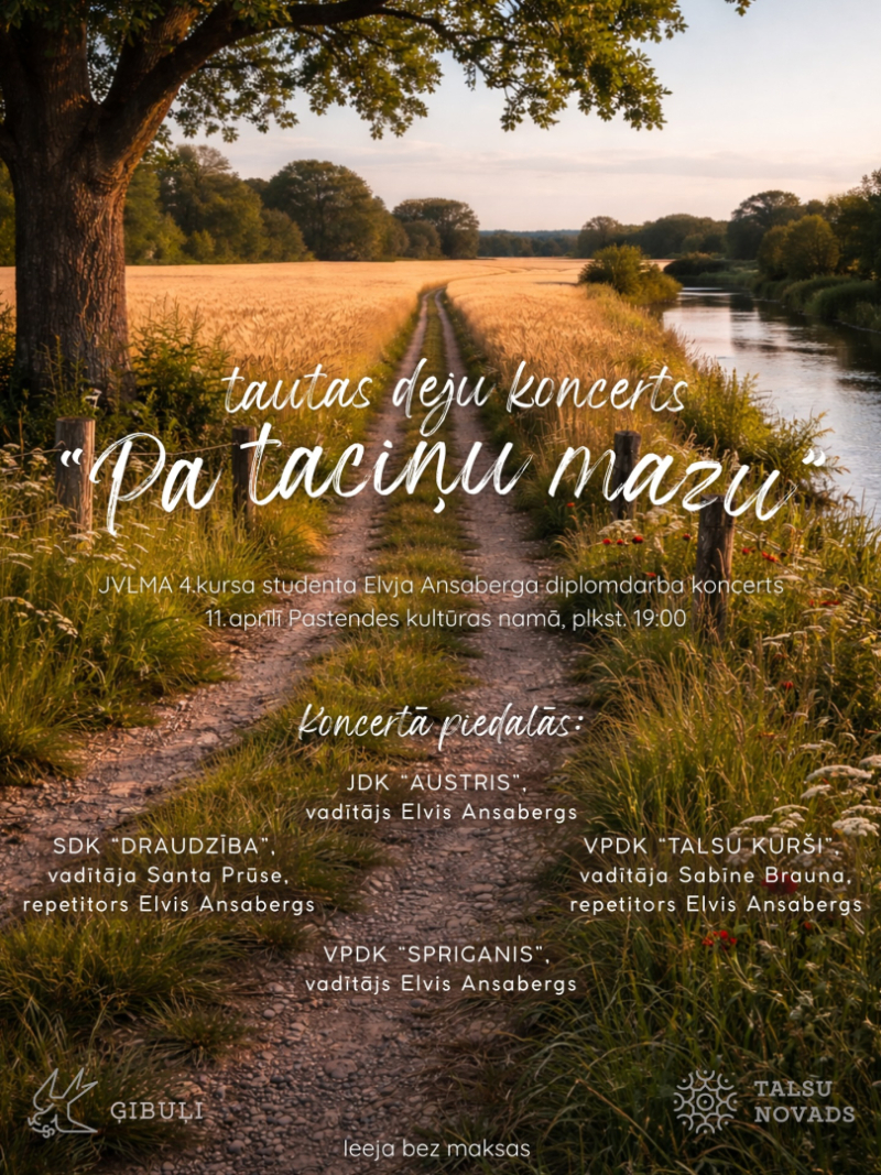 Tautas deju koncerta Pa taciņu mazu afiša