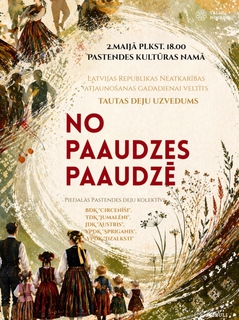 Tautas deju uzveduma No paaudzes paaudzē afiša