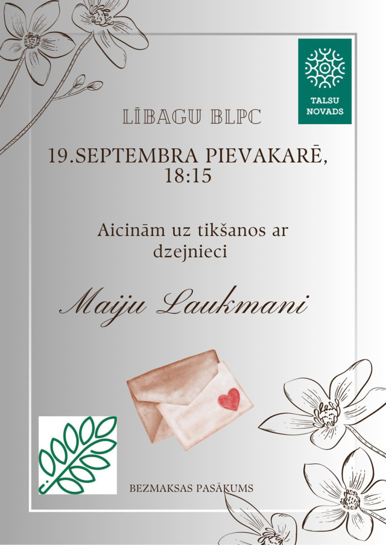 Tikšanās ar Maiju Laukmani afiša
