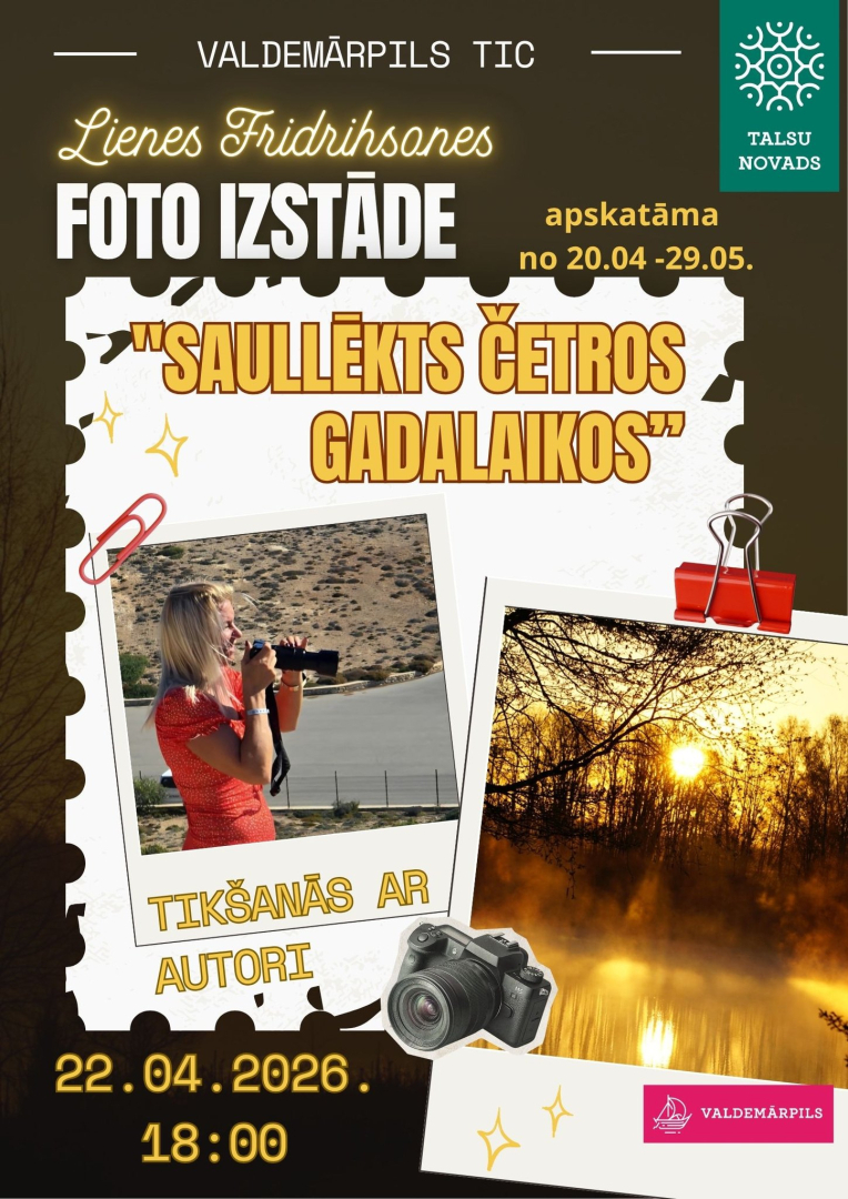 Tikšanās ar foto izstādes Saullēkts četros gadalaikos autori Lieni Fridrihsoni