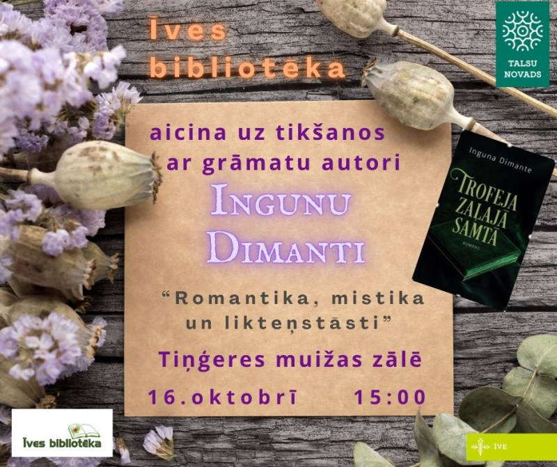 Tikšanās ar grāmatu autori Ingunu Dimanti