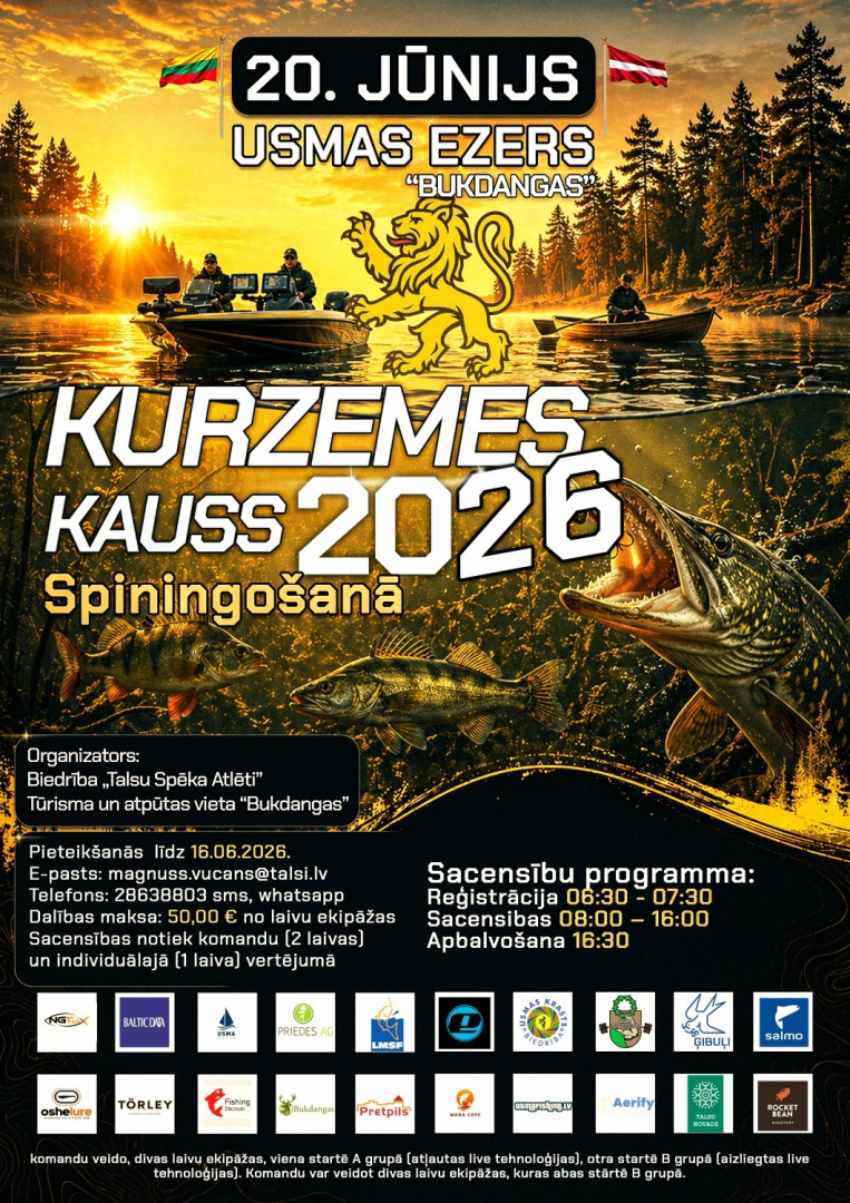 Kurzemes kauss spiningošanā 2026
