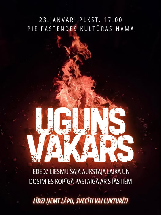 Uguns vakara Pastendē afiša