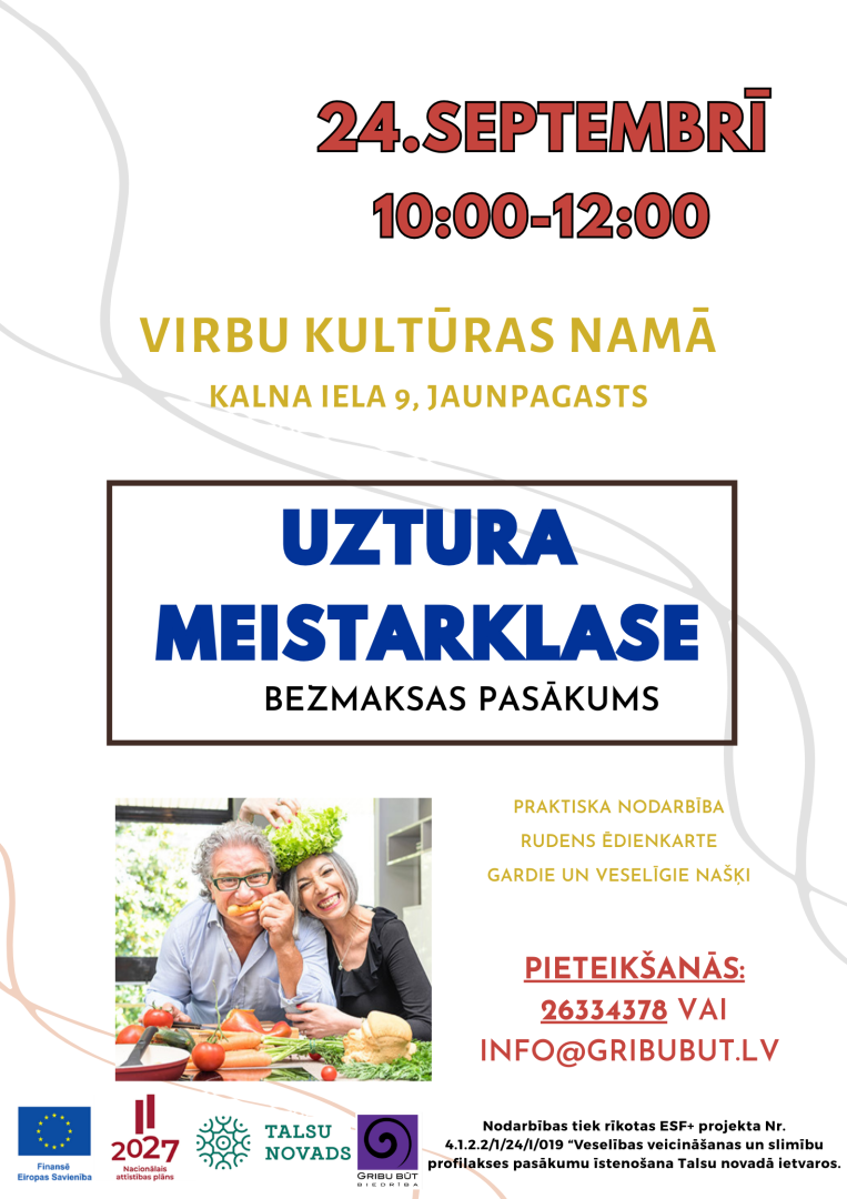 Uztura meistarklases afiša