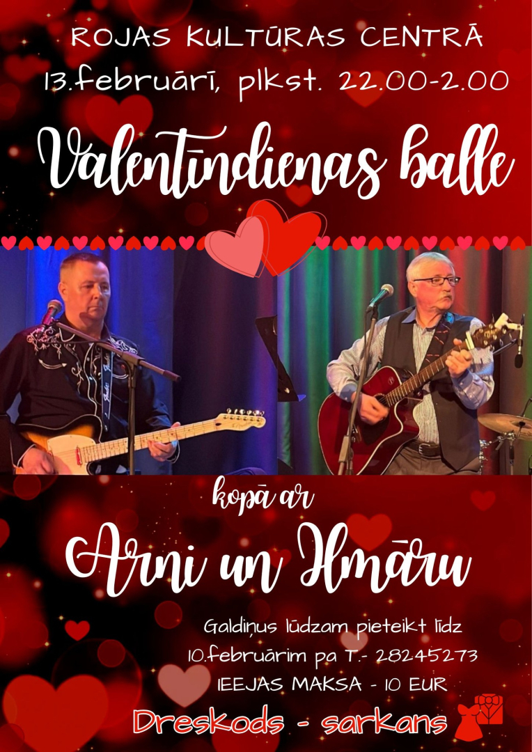 Valentīndienas balles Rojā afiša