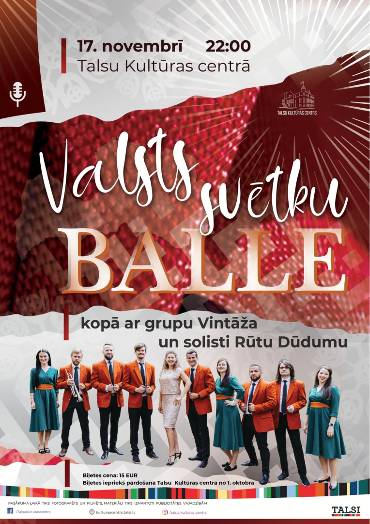 Valsts svētku balles Talsos afiša