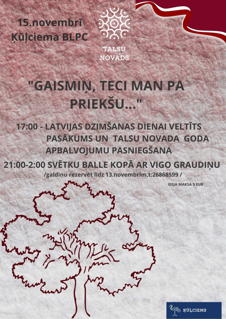 Valsts svētku pasākuma Gaismiņ teci man pa priekšu afiša