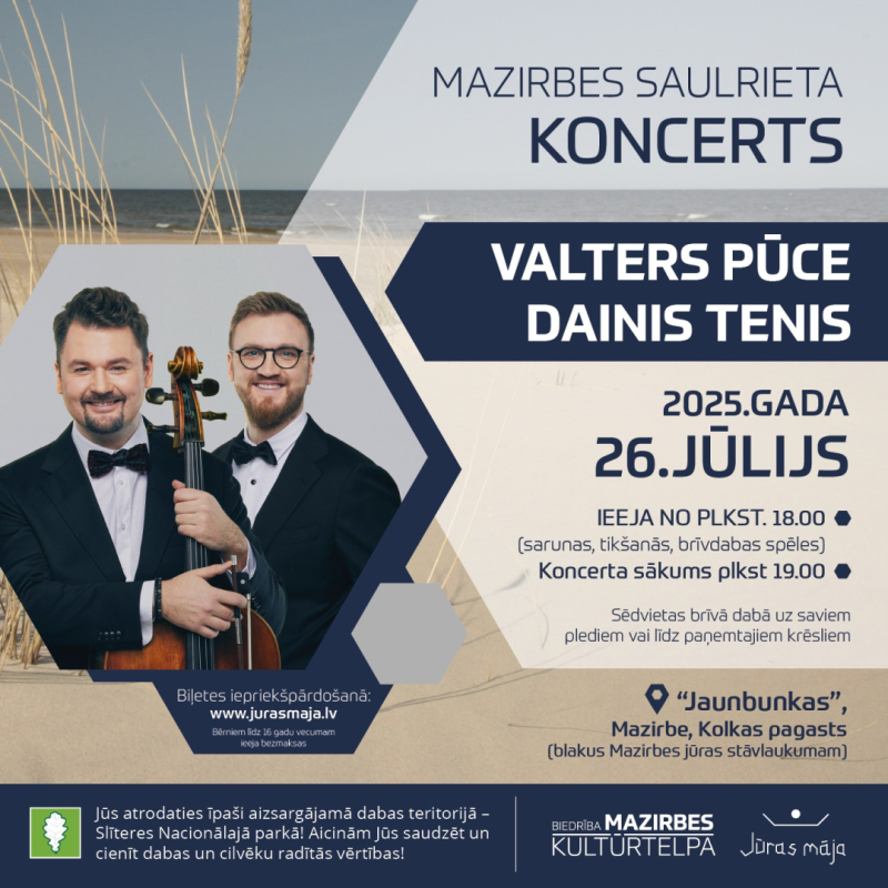 Valtera Pūces un Daiņa Teņa koncerta afiša