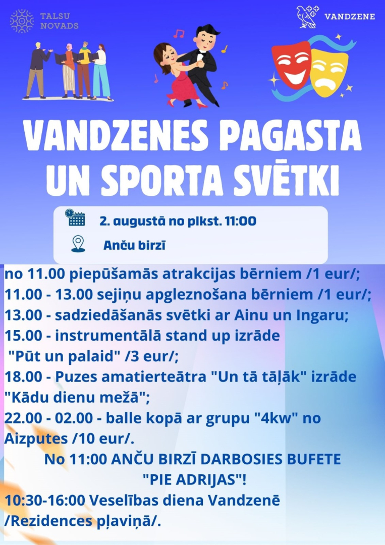 Vandzenes pagasta un sporta svētku afiša