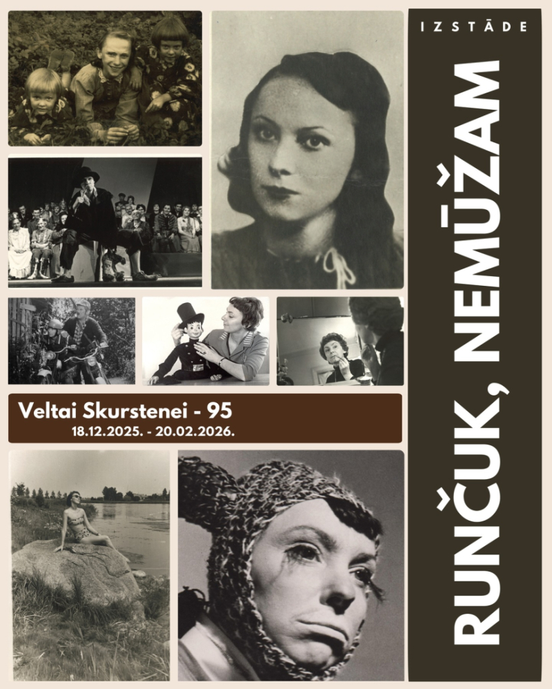 Veltas Skurstenes izstādes atklāšanas afiša