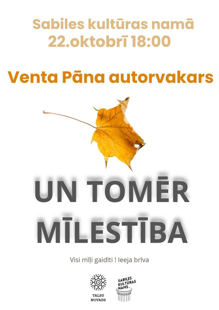 Venta Pānes autorvakara afiša