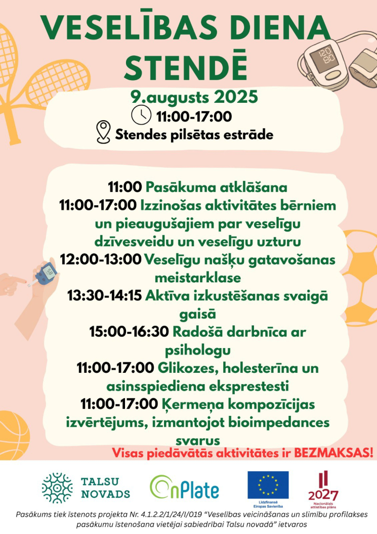 Veselības diena Stendē afiša