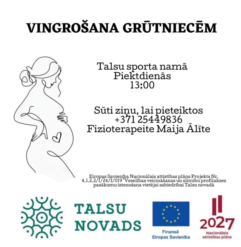 Vingrošanas grūtniecēm afiša