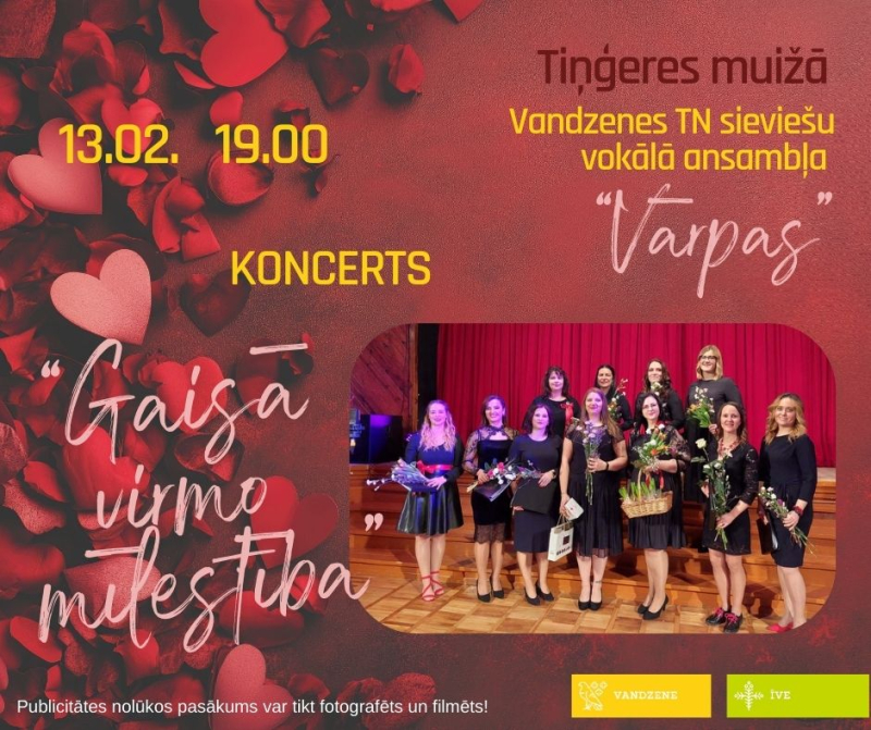Vokālā ansambļa Vārpas koncerta afiša