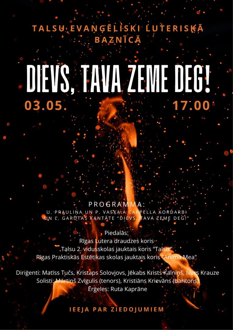 Koncerta Dievs, Tava zeme deg! afiša