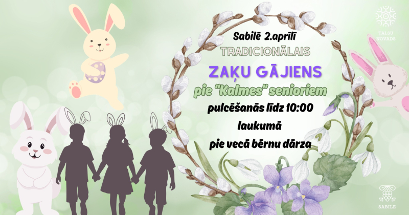 Zaķu gājiena pie Kalmes senioriem afiša