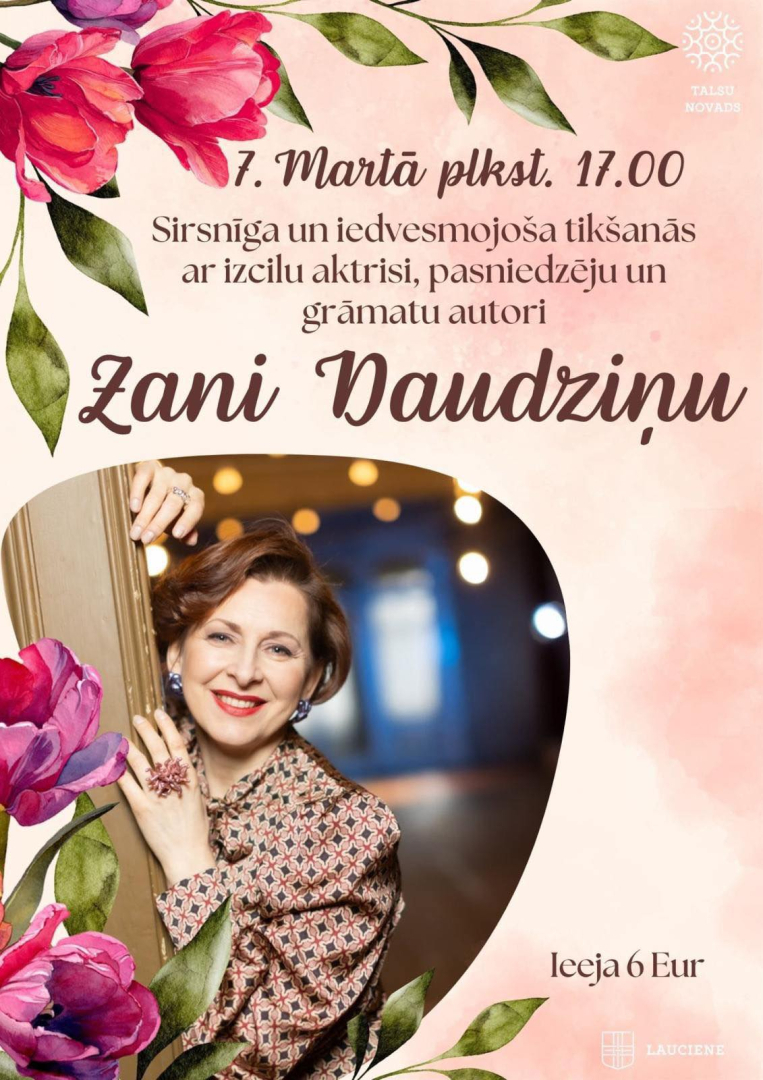 Afiša – tikšanās ar Zani Daudziņu