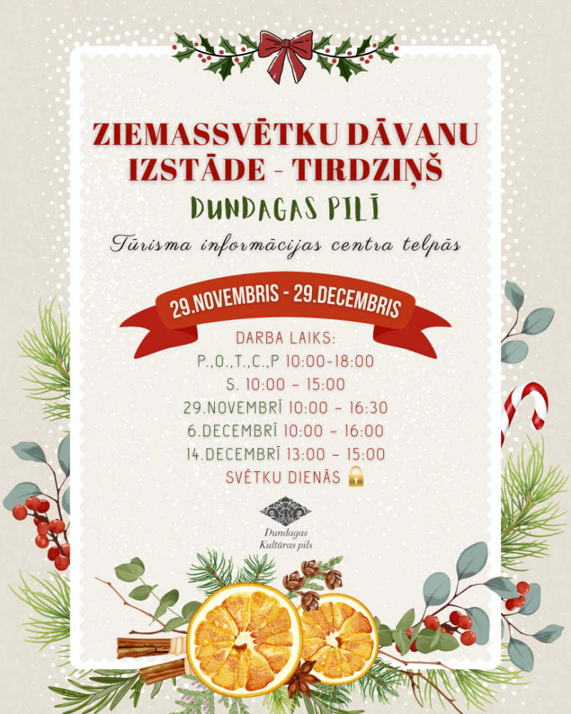 Ziemassvētku dāvanu izstāde - tirdziņš afiša