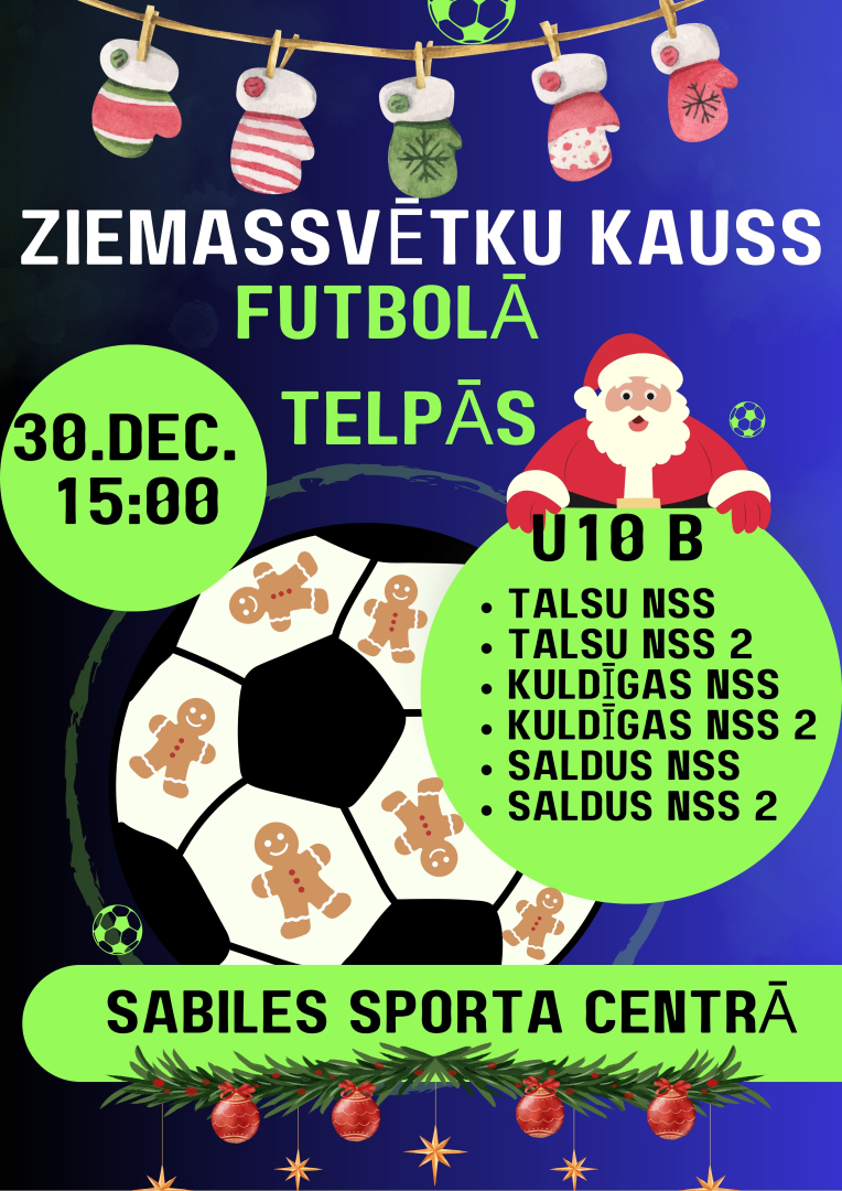 Ziemassvētku kausa futbolā telpās afiša
