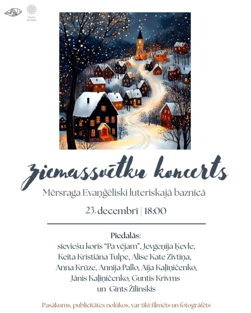 Ziemassvētku koncerta Mērsragā afiša