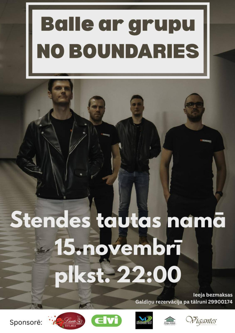 balles ar grupu No Boundaries afiša
