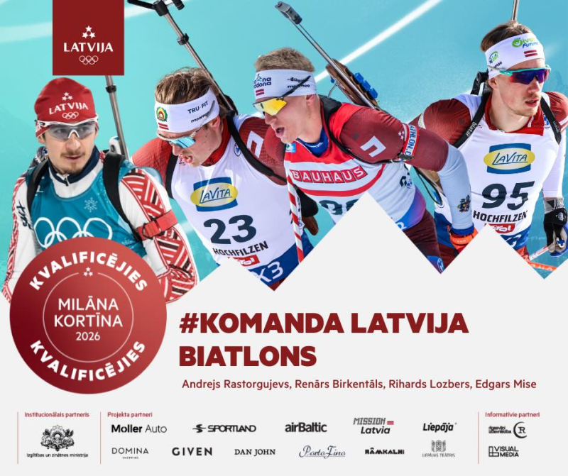 Talsu novada sportisti pārstāvēs Latviju biatlonā Olimpiskajās spēlēs