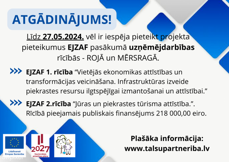 EJZAF projektu konkursa 1. kārta