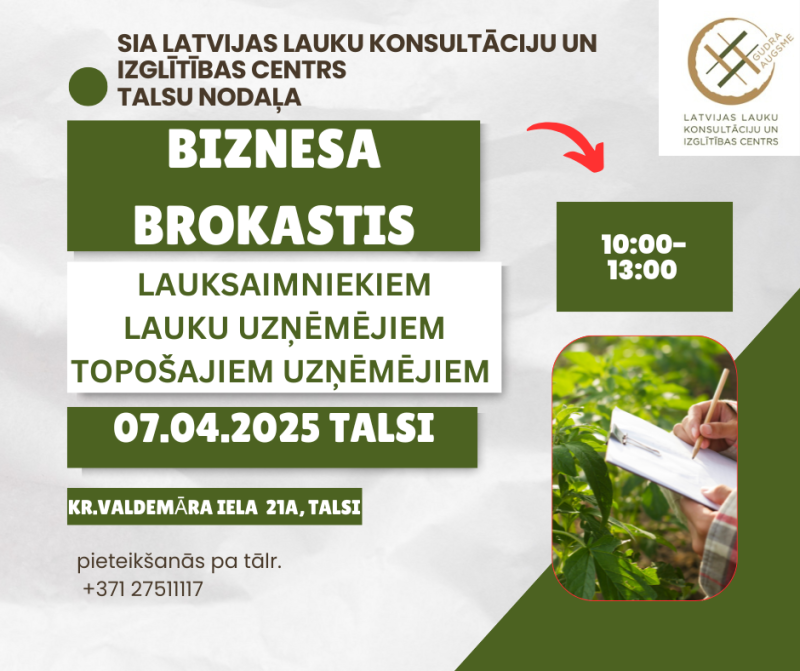 Biznesa brokastis Talsos