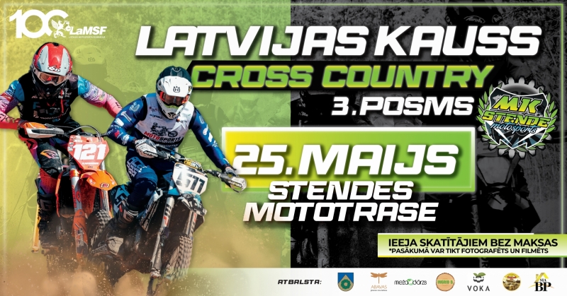 Latvijas čempionāta un kausa trešais posms Cross Country