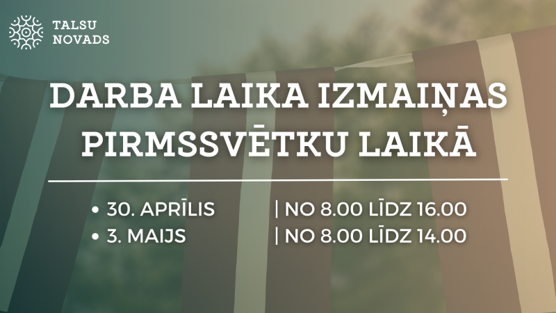 Darba laiks maijā