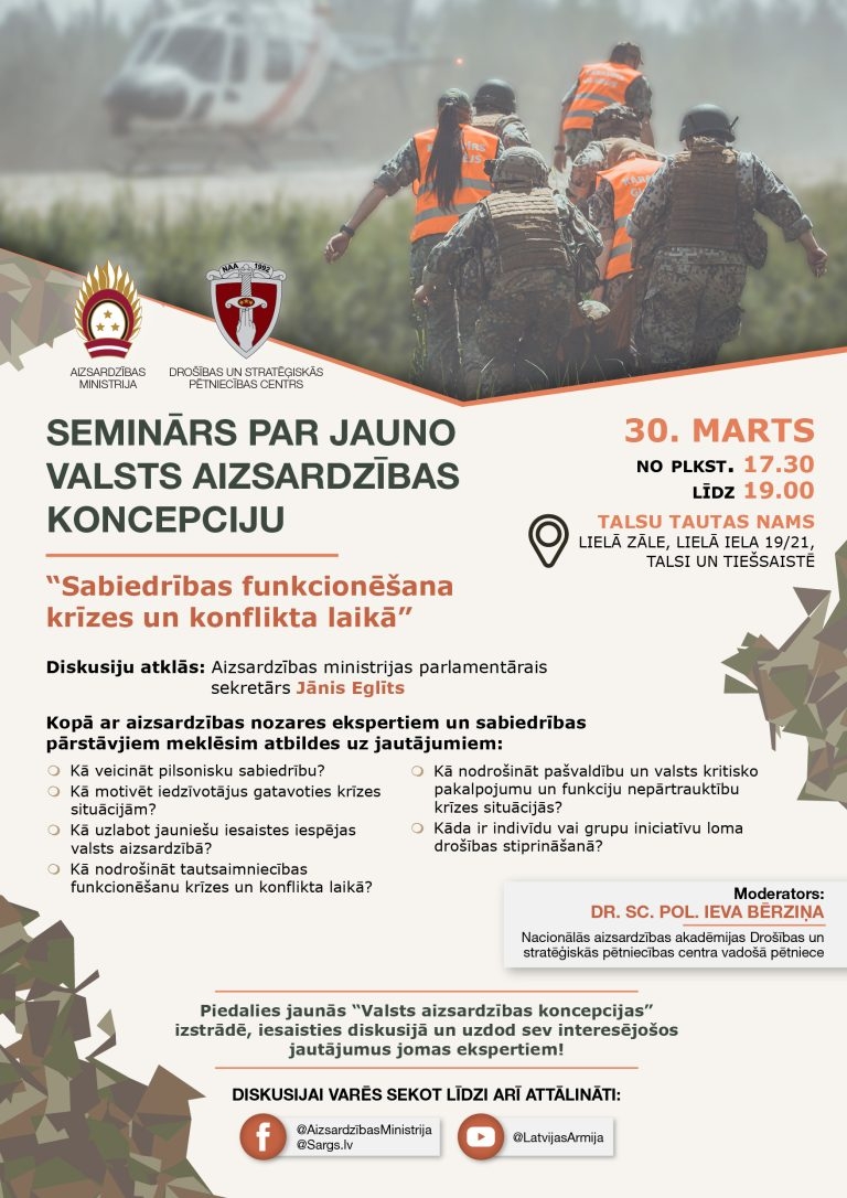 Apspriedīs valsts aizsardzības koncepciju