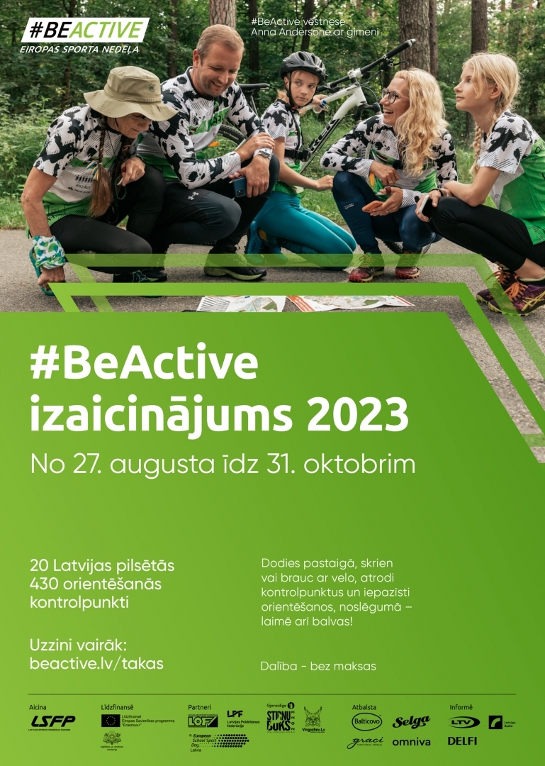 #BeActive izaicinājuma afiša