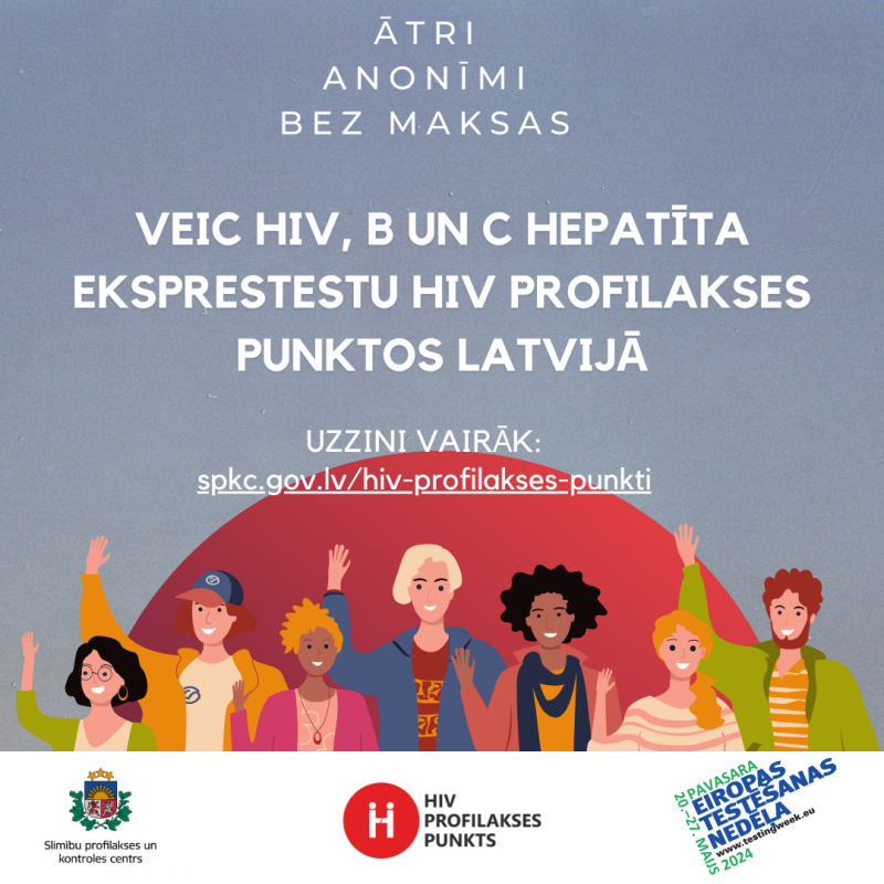Iespēja veikt HIV un hepatītu testu bez maksas