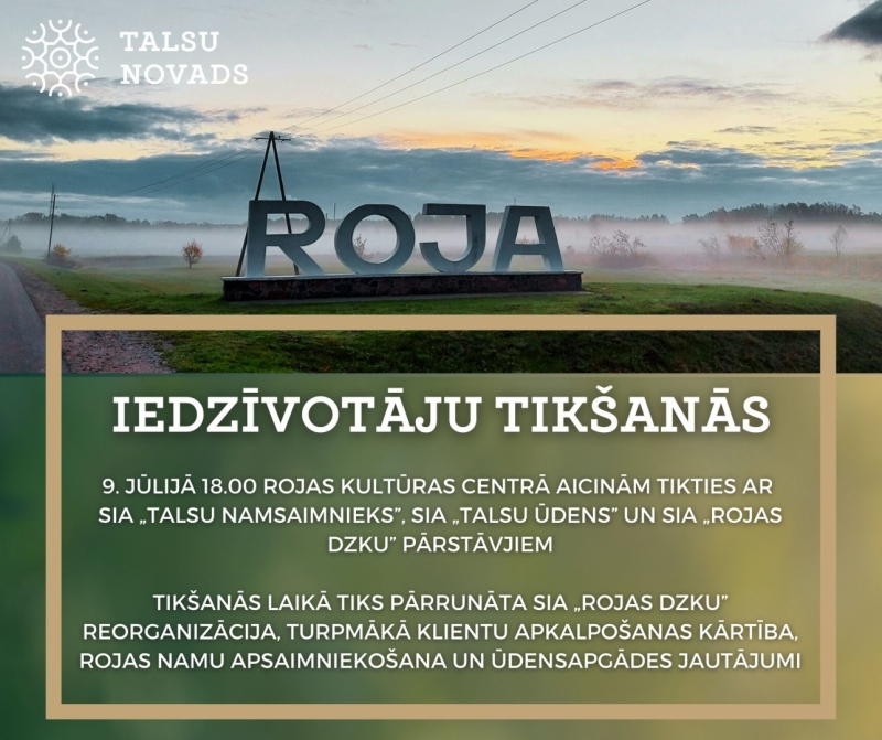 Iedzīvotāju tikšanās Rojā