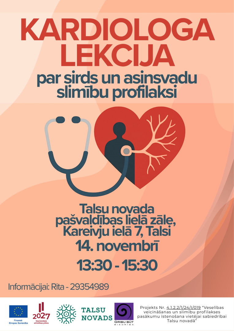 Kardiologa lekcijas Talsos afiša