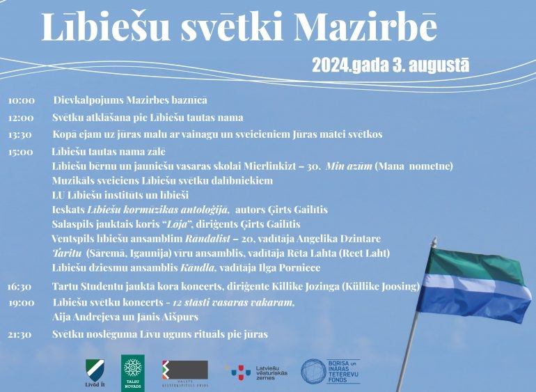 Ikviens laipni aicinās uz Lībiešu svētkiem Mazirbē 3. augustā