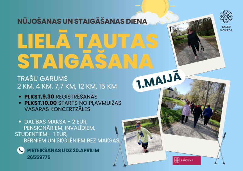 Pasākuma Lielā tautu staigāšana afiša