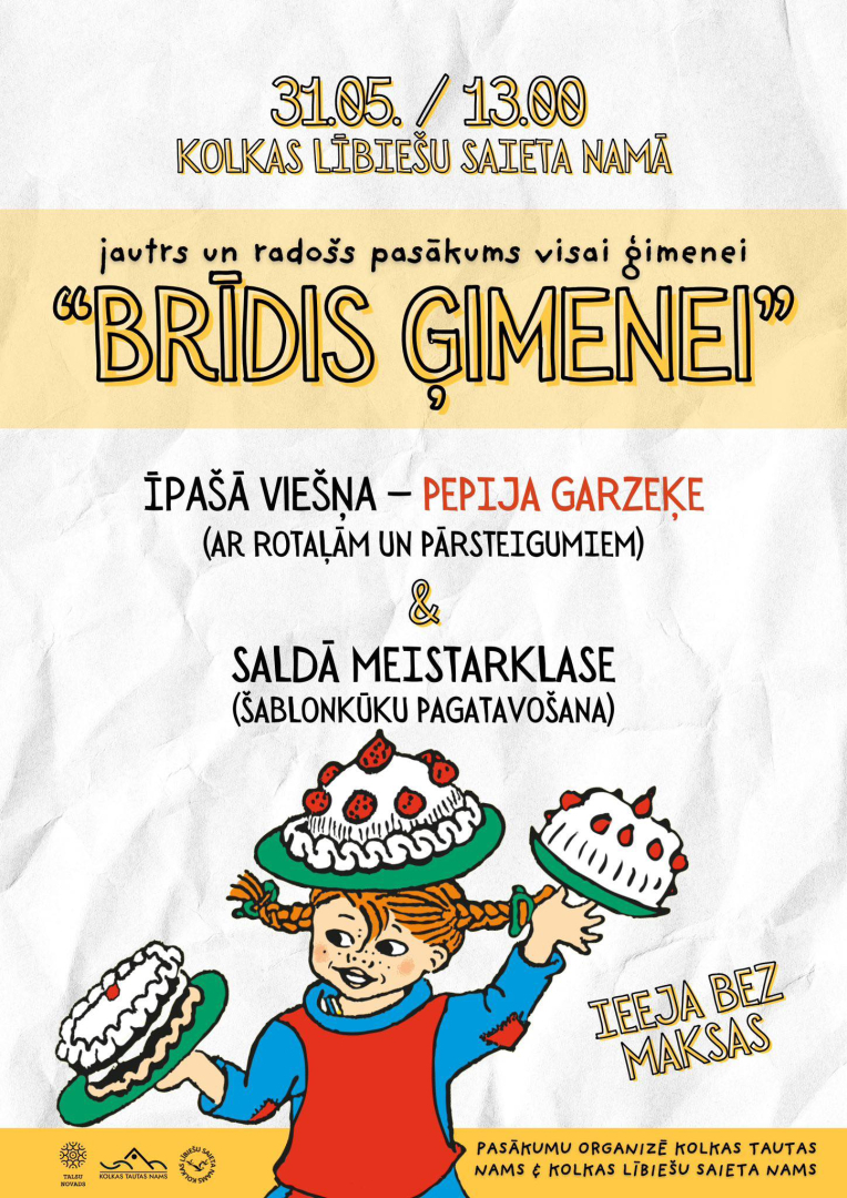 Pasākuma visai ģimenei Brīdis ģimenei afiša