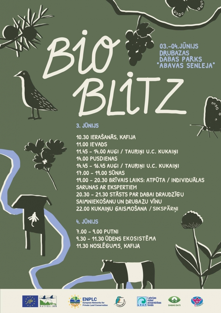 Diennakts sugu uzskaites zibakcija „Bio Blitzs” 