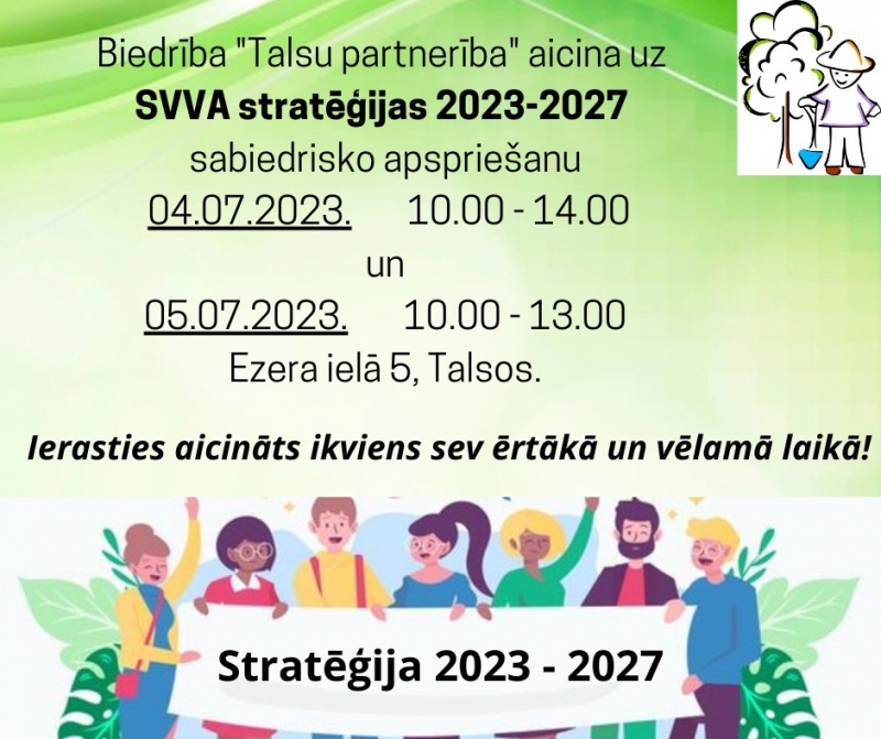 Sabiedrības virzīta vietējās attīstības stratēģijas (2023-2027) apspriešana