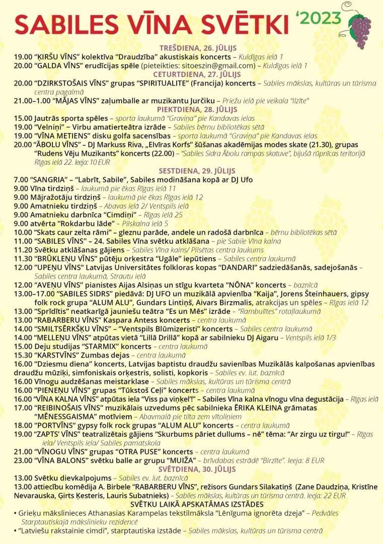 Sabiles vīna svētki 2023