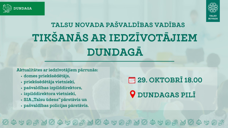 Iedzīvotāju tikšanās ar Talsu novada pašvaldības vadību