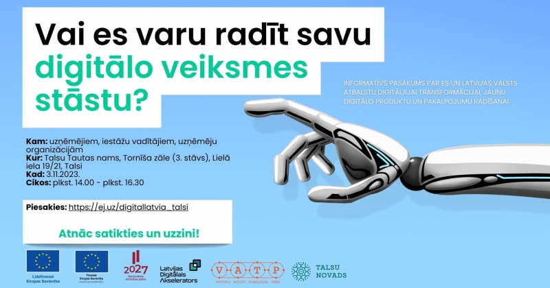 Digitālais veiksmes stāsts – pasākums Talsos