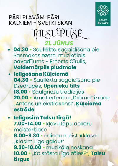Pāri pļavām, pāri kalniem – svētki skan Talsu novadā! 
