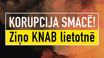 KNAB pretkorupcijas baneris