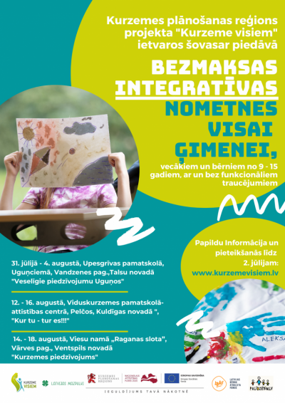 Bezmaksas integatīvas nometnes visai ģimenei