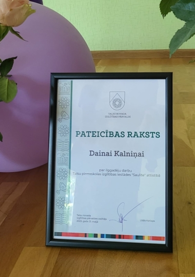Pateicība Dainai Kalniņai