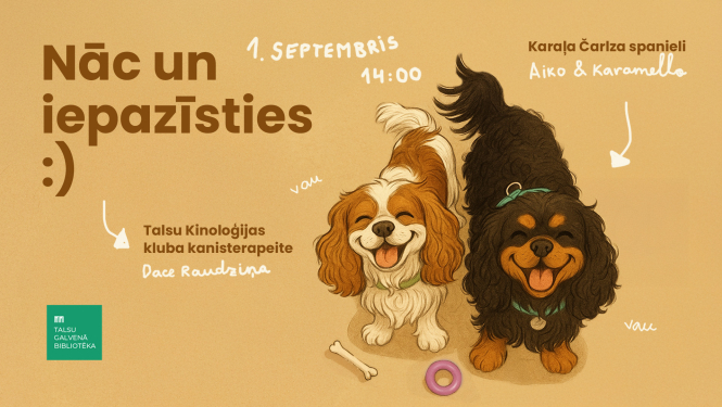 1. septembra tikšanās Talsu Galvenajā bibliotēkā afiša